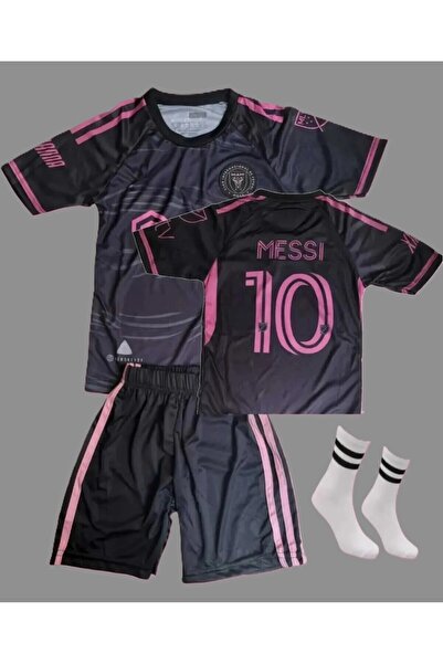 BYSPORTAKUS Lionel Messi 2023-24 sezonu İnter M,i,a,m,i, Çocuk Forması 4'lü Set