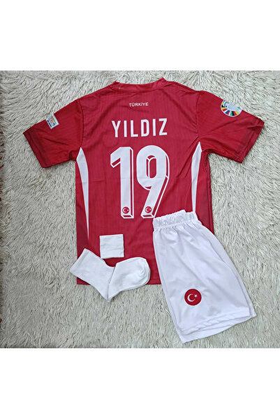 BYSPORTAKUS Kenan Yıldız Türkiye Milli Takım Euro 2024 Çocuk Forması 4'lü Set