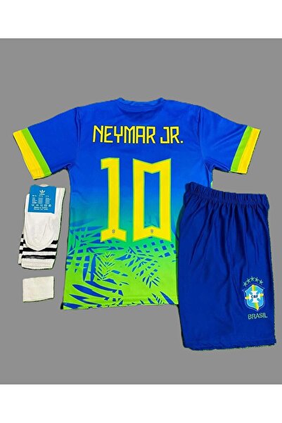 BYSPORTAKUS Neymar J.R. 2024-25 Yeni Sezon Brezilya Milli Takım Çocuk Forması