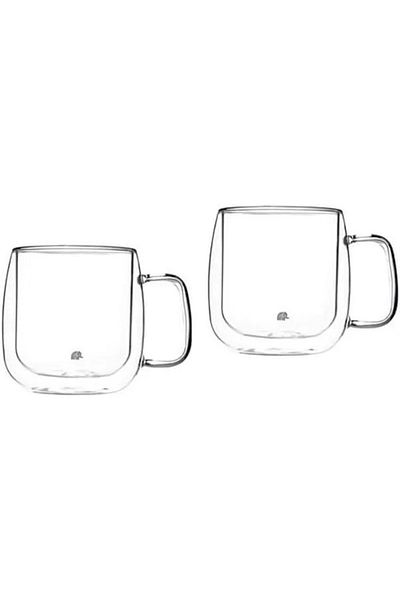 ASTERA Glory Double Wall Double Walled 2-Piece Glass with Handle 350 ml