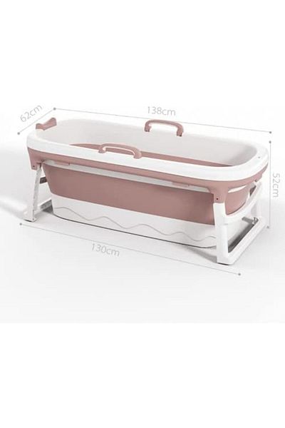 Türkiye Portable Bathtub 54 Inches for Adults, Foldable Tub with Lid for Sauna, Spa, Indoor and Outdoor Use,
