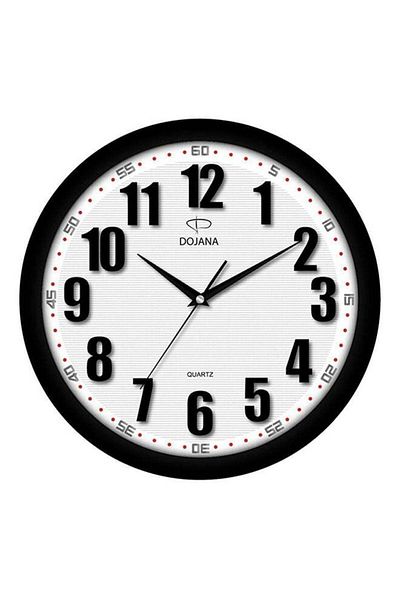 dojana Round Analog Wall Clock Black/White