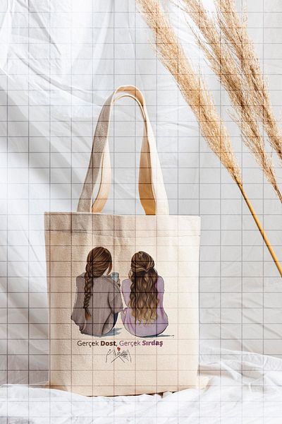 ÇELİKLER HEDİYE 2 Special for Friends Real Friend Real Confidant Printed Cloth Bag