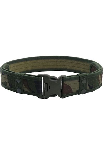 Hipolar Tactical Combat Belt, adjustable, 3-point fastening, camouflage Velcro adjustment, 130 cm