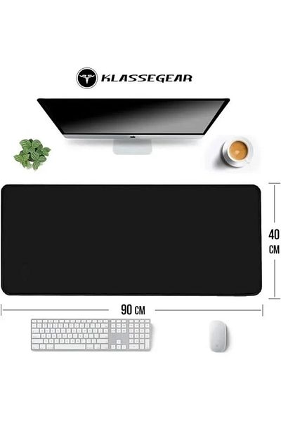 Mu Art Ahşap Klasse Classic Mouse Pad, Stitched Edge, Non-Slip Base, Oversized Smooth Surface, Unprinted Office Type