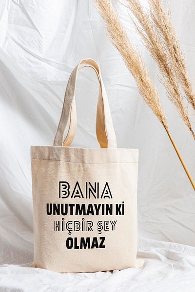 ÇELİKLER HEDİYE Forget Me Not Ki Nothing Happens Printed Cloth Bag