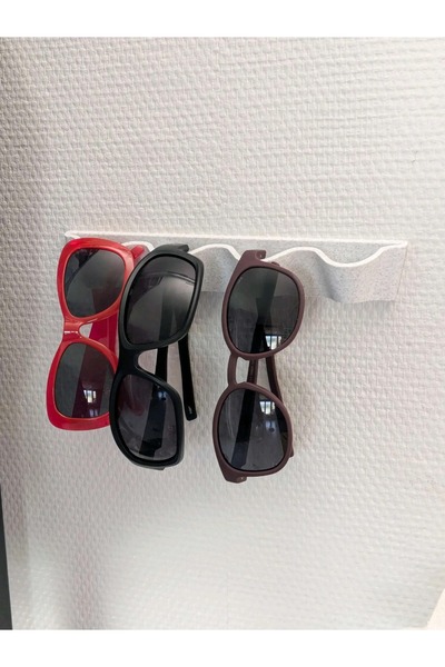 Filkorium3D Umeraș modern ondulat pentru ochelari - Umeraș pentru ochelari de perete - Suport pentru ochelari cu 4 căi