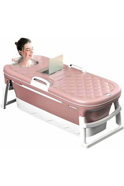 Türkiye Portable Bathtub 54 Inches for Adults, Foldable Tub with Lid for Sauna, Spa, Indoor and Outdoor Use,
