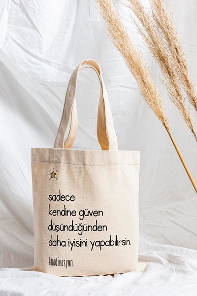 ÇELİKLER HEDİYE Just Confidence Motivation Printed Cloth Bag