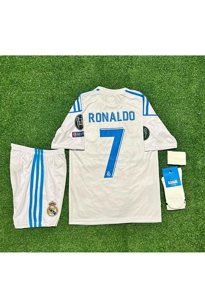 MONTENERO R.Madridd 2018 Kiev Champions League Final Cristiano Ronaldo Kids Jersey Set of 4