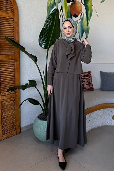 SİNDAL BROŞLU TAKIM 9-15811 - HAKİ YEŞİL