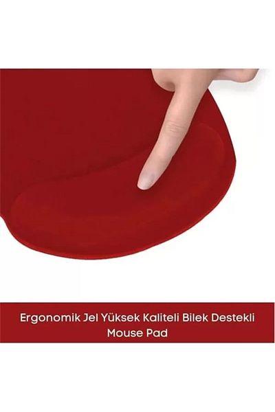 Mu Art Ahşap Gel Mouse Pad with Wrist Support, Ergonomic Non-Slip Base, Mouse Pad for Gaming and Office, Waterproof