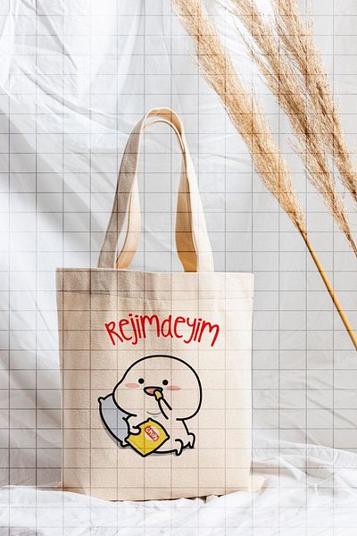ÇELİKLER HEDİYE I'M on a Diet Printed Cloth Bag