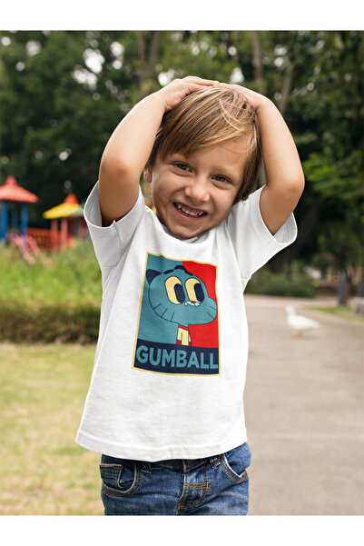 SEVBANO Tricou unisex pentru copii cu desene animate cu imprimeu Gumball (vâr...
