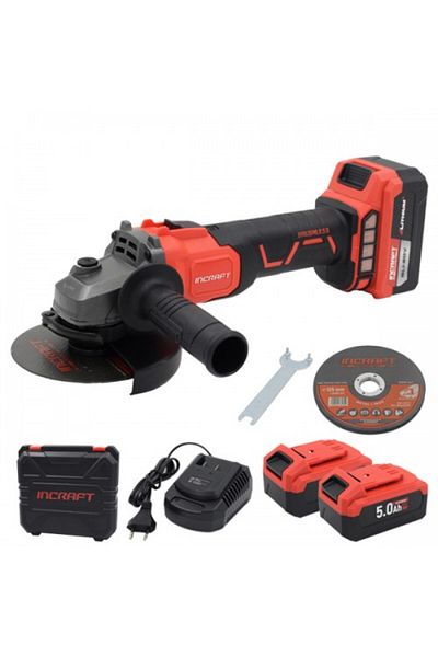 OEM Cordless angle grinder 125 mm INCRAFT GK-20V - with two batteries