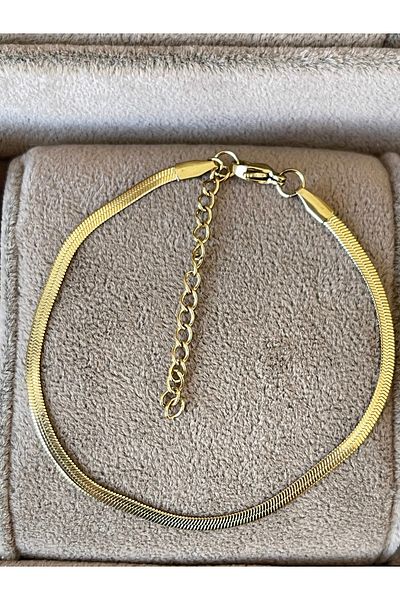 Rupen Kraft 316 L Surgical Steel Crush Snake Gold Model Stainless Tarnish Free Steel Bracelet
