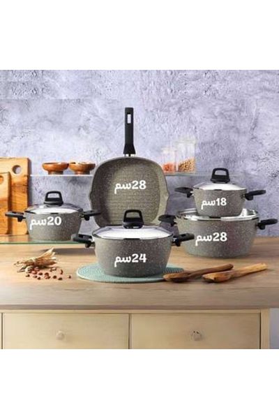 Generic 4mm thick Turkish granite pots with stainless steel lid