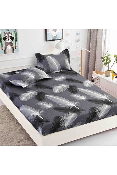 FIONNA.RO Fine Cotton Duvet Cover 90x200cm - Shades of Grey