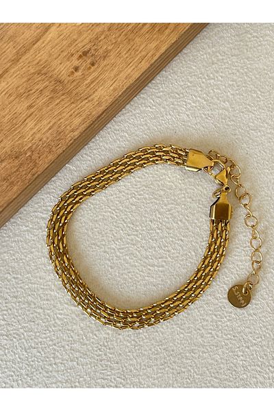Rupen Kraft 316 L Surgical Steel Gold Model Stainless Tarnish Free Unisex Steel Bracelet