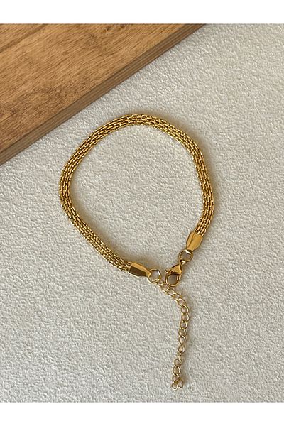 Rupen Kraft 316 L Surgical Steel Gold Model Stainless Tarnish Free Unisex Steel Bracelet