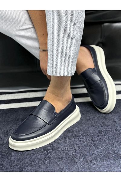 Avni Ceylan Noble Model Genuine Leather Men's Ballerina Shoes