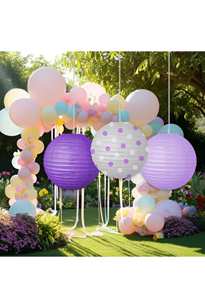 ALPJOY Kağıt Fener Seti 3lü Pembe 25cm