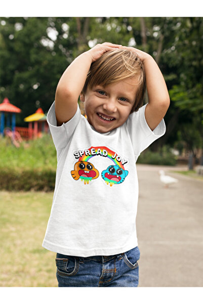 SEVBANO تي شيرت للأطفال مطبوع عليه داروين وجومبال للجنسين (1-12 سنة)