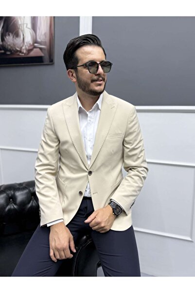 Avni Ceylan Monoflex Wrinkle-Free Fabric Single Button Men's Jacket