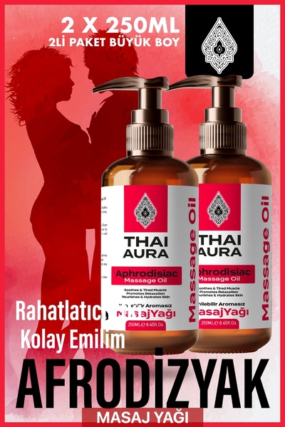 Thai Aura Thai Aura Yenilebilir Isıtıcı Masaj Yağı 2x250ml – Aromaterapi Dest...