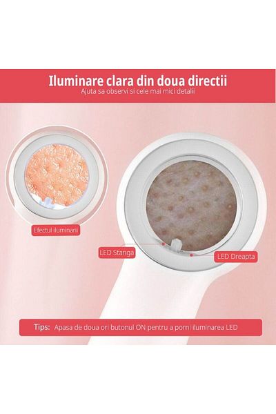 miraza Facial Vacuum and Magnifying Magnifier, Blackhead Extraction, Acne, Blackheads, Rechargeable