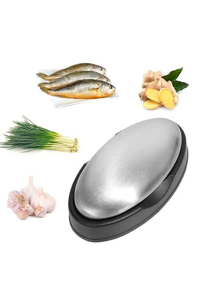 miraza Stainless Steel Soap, Removes Unpleasant Odors from Hands, Onion, Garlic, Fish, Silver