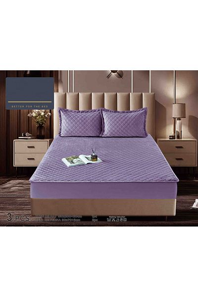 FIONNA.RO Velvet Topper Cover 160x200cm - Lilac