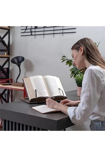 Mu Art Ahşap - Book Reading Stand Large Size (Walnut)
