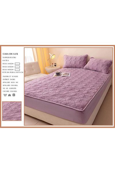 FIONNA.RO Velvet Topper Cover 180x200cm - Lilac
