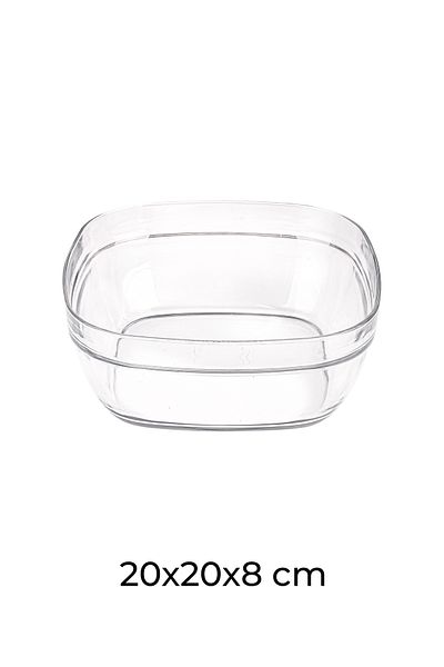 Snippy Elf - Medium Size Glass Salad Fruit Bowl 20 cm Glass Bowl