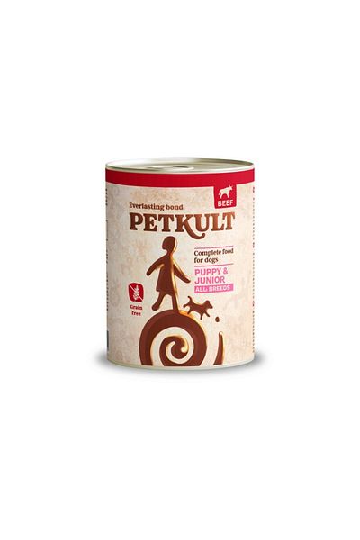 PetKult Hrană umedă pentru câini Junior cu carne de vită la conservă 800 g