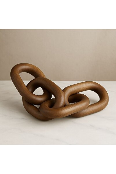 Amentes ahşap dekor zincir 4 halkalı