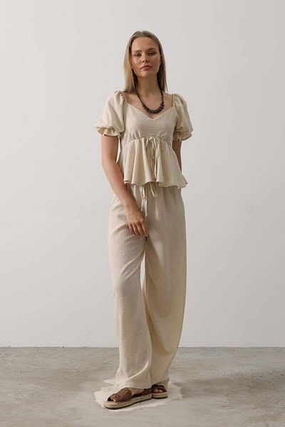 Melike Bakar Boutique Bow Tie Half Balloon Sleeve Suit