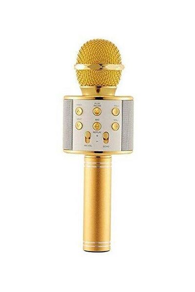 Unspecified Karaoke Microphone with Bluetooth Speaker Gold/Silver