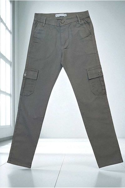 Endow jeans Cargo Pocket Men's Pants, 100% Cotton Lycra Gabardine Linen Fabric Regular Fit Top Quality Product