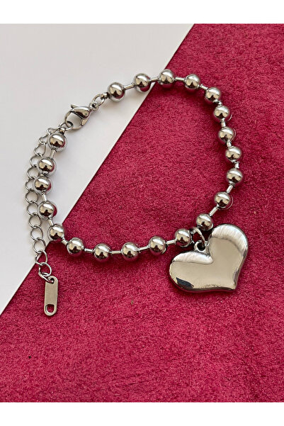 Rupen Kraft 316 L Gold Model Stylish Curved Heart Bracelet Bulk Steel Bracelet Heart Bracelet