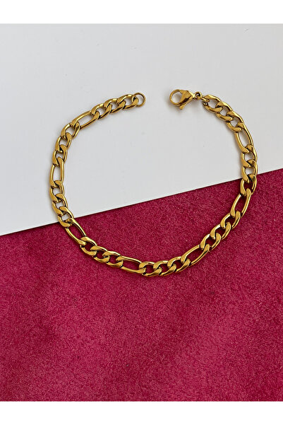 Rupen Kraft 316 L Surgical Steel Stylish Figaro Bracelet Steel Figaro Chain Bracelet Italian Chain