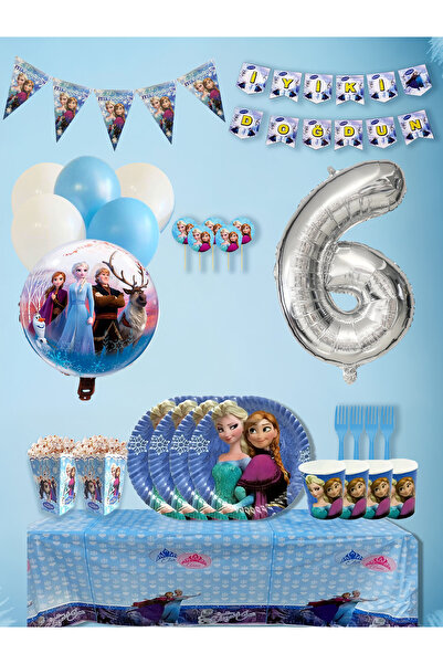 PartyPoo Frozen Elsa Themed Birthday Party Set for 32 People |   Birthday Cel...