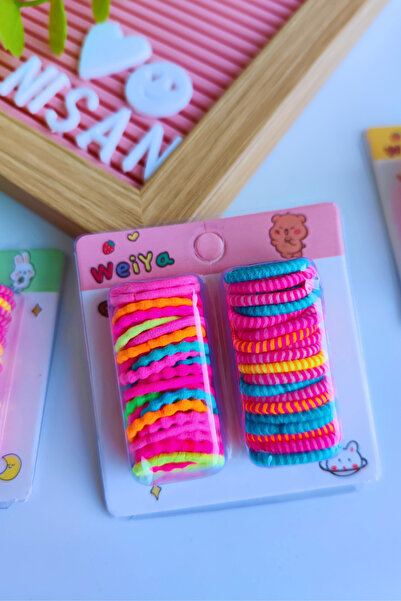 Nisankids 40 Adet Kutulu Karışık Renkli İnce Lastik