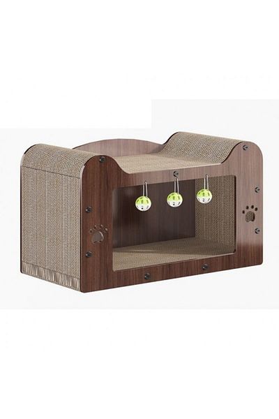 JollyMag Casuta si pat culcus pentru pisici, cu loc de zgariat si jucat, JollyMag, KOT25