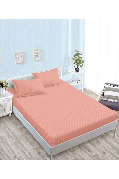 FIONNA.RO Satin Damask Duvet Cover 180x200cm - Salmon Pink
