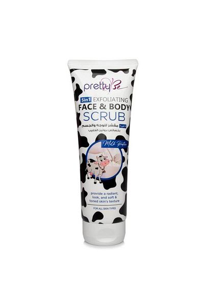 pretty Be Pretty B 5-in-1 Face and Body Scrub with Milk Protein - 240ml