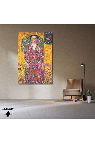 GAAGART Tekli Dikey Kanvas Tablo Ünlü Eserler Klimt Portrait Of Eugenia Prima...