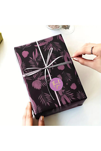 hdcw 500 ADET 2.5cm RULO YAPIŞKANLI TEŞEKKÜRLER "THANK YOU" STICKER ETİKET HEDİYE PAKETLEME