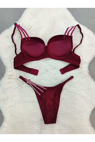 Love Angels Γυναικείο Σετ Εσώρουχα Σουτιέν με Πέτρα με Στήριγμα